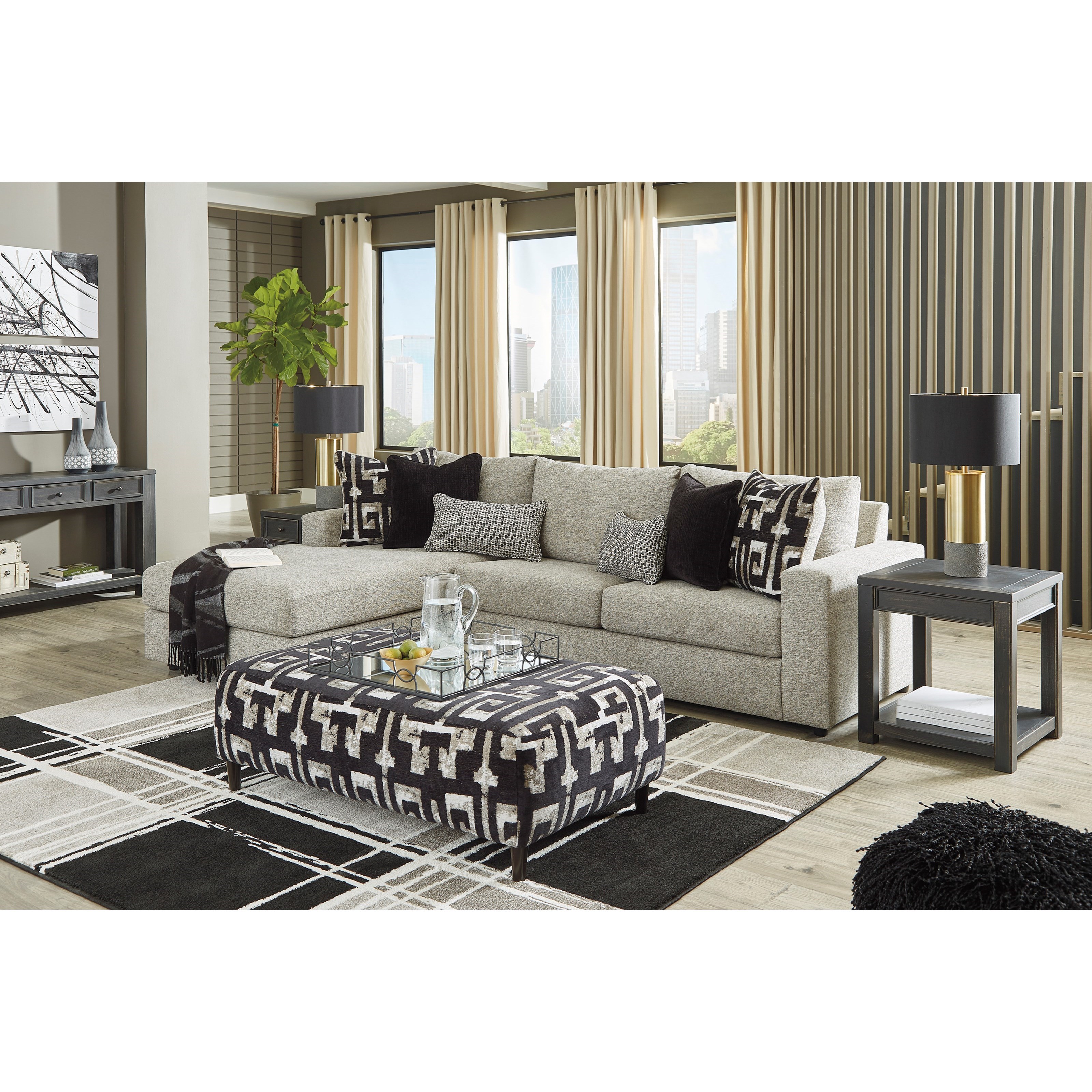 Signature Design By Ashley Ravenstone Contemporary 3 Seat