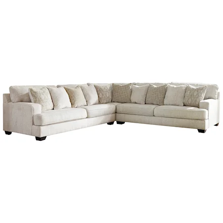 3-Piece Sectional with Scatterback Accent Pillows