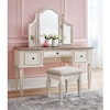 Benchcraft Realyn Vanity/Mirror/Stool