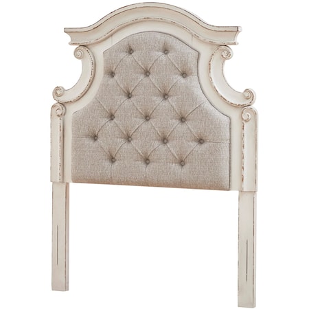 Twin Upholstered Panel Headboard with Button Tufting