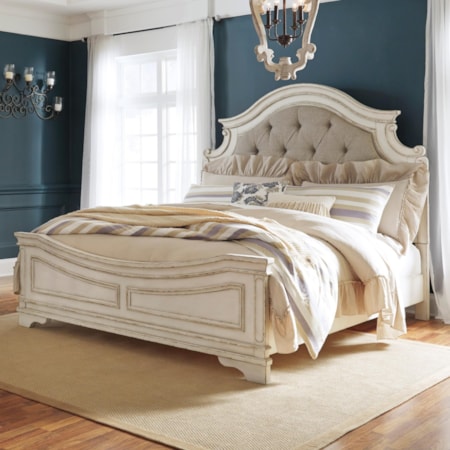 Queen Upholstered Panel Bed