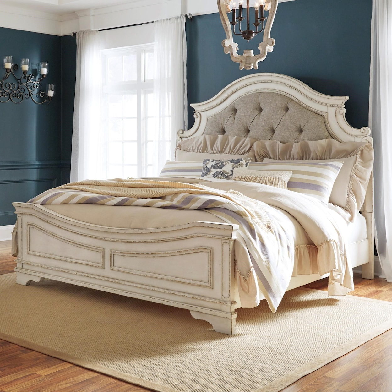 Signature Design by Ashley Realyn California King Upholstered Panel Bed