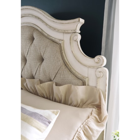 Queen Upholstered Panel Bed