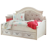 Twin Upholstered Day Bed with Under Bed Storage