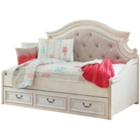 Twin Upholstered Day Bed with Under Bed Storage