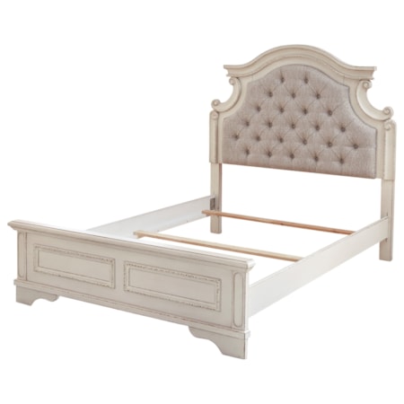 Full Upholstered Panel Bed