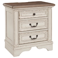 3-Drawer Nightstand with Outlet and USB Ports