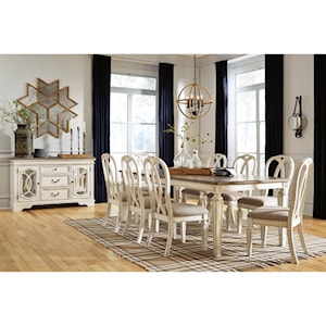 Signature Design by Ashley Realyn Formal Dining Room Group - D743 Dining Room Group 11