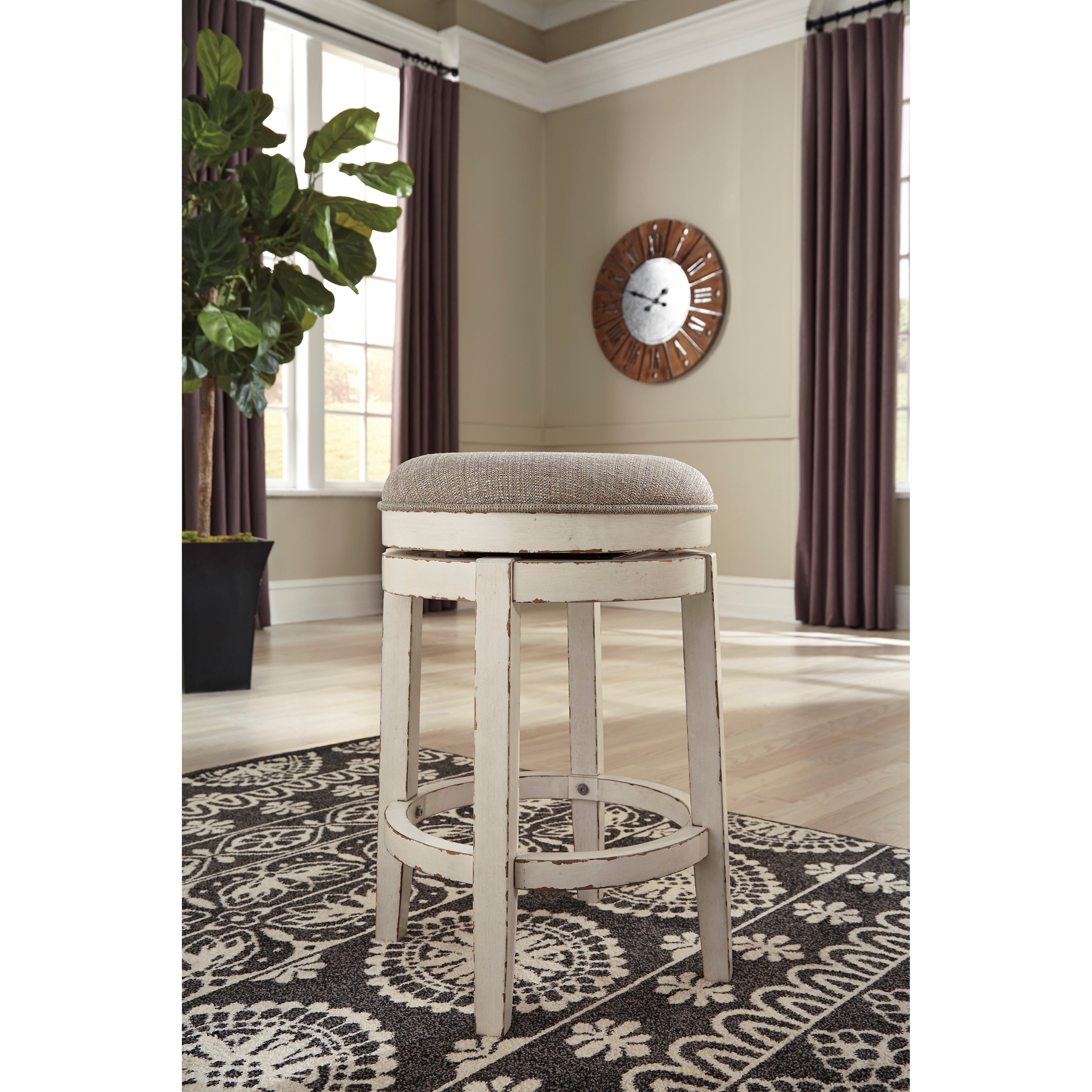 Signature Design by Ashley Realyn D743024 Counter Height Upholstered