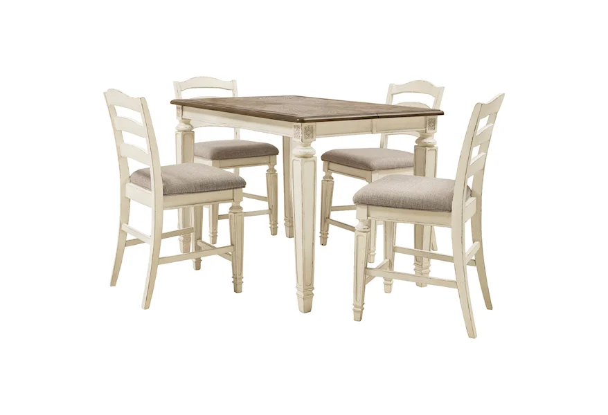 Realyn 5-Piece Counter Extension Table Set by Signature Design by Ashley at Furniture Fair - North Carolina