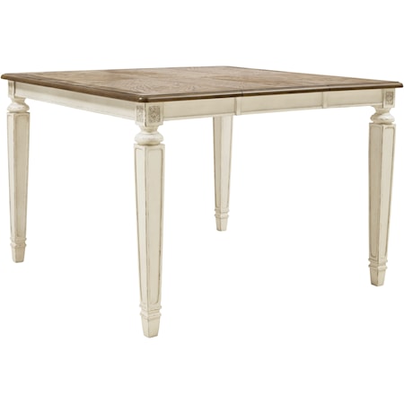 Two-Tone Square Counter Extension Table