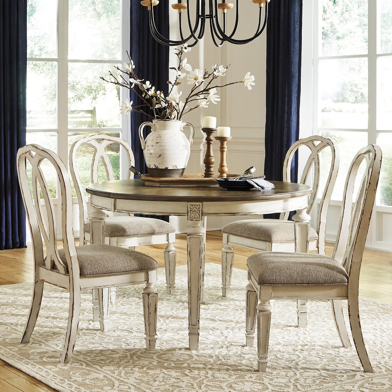 Signature Design by Ashley Furniture Realyn 5-Piece Table and Chair Set