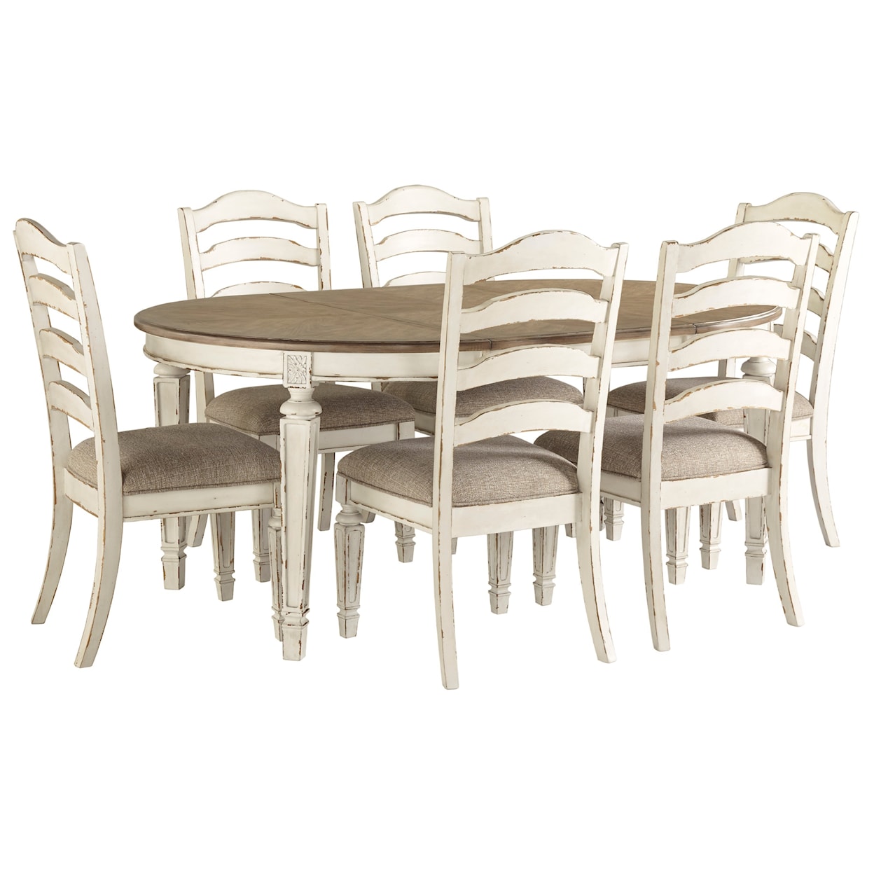 Signature Design by Ashley Claire 7-Piece Table and Chair Set