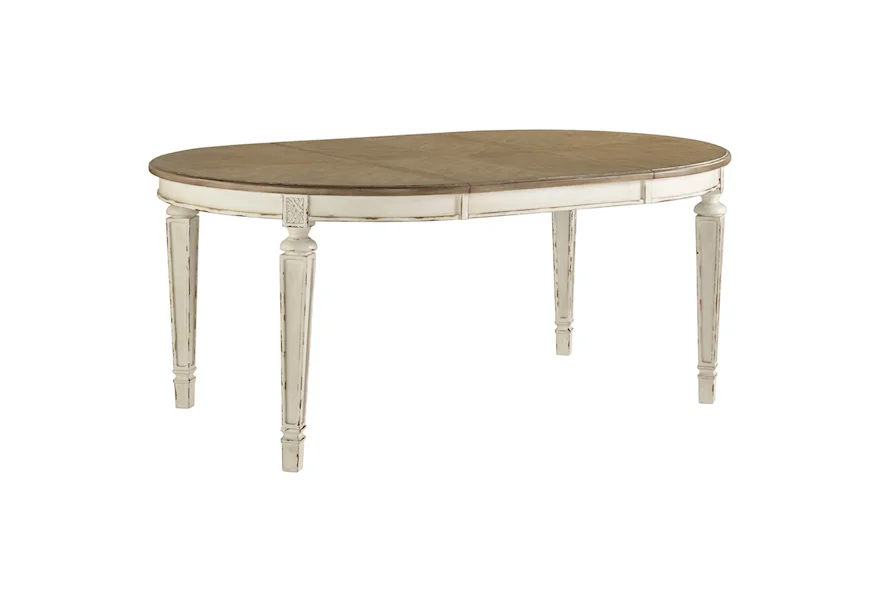 Realyn Oval Dining Room Extension Table by Signature Design by Ashley at Furniture Fair - North Carolina