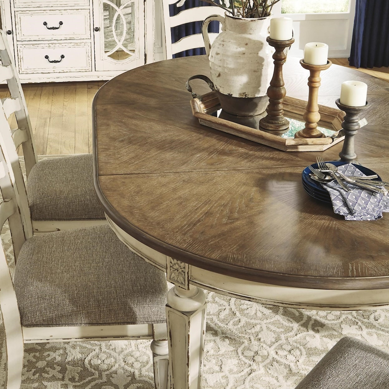 Signature Design by Ashley Realyn Oval Dining Room Extension Table