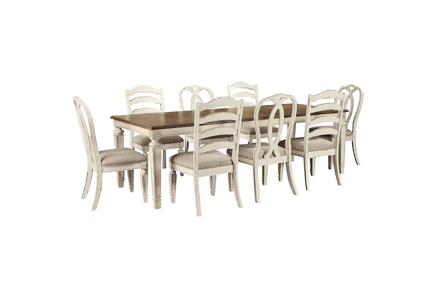 Realyn 9-Piece Table and Chair Set by Signature Design by Ashley at Sam Levitz Furniture