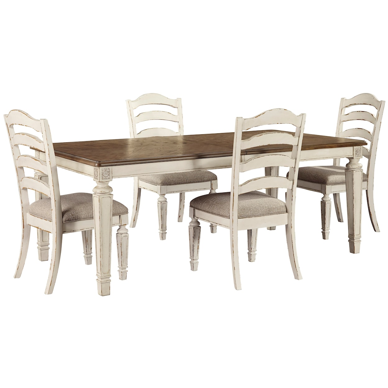 Signature Design by Ashley Realyn 5-Piece Table and Chair Set