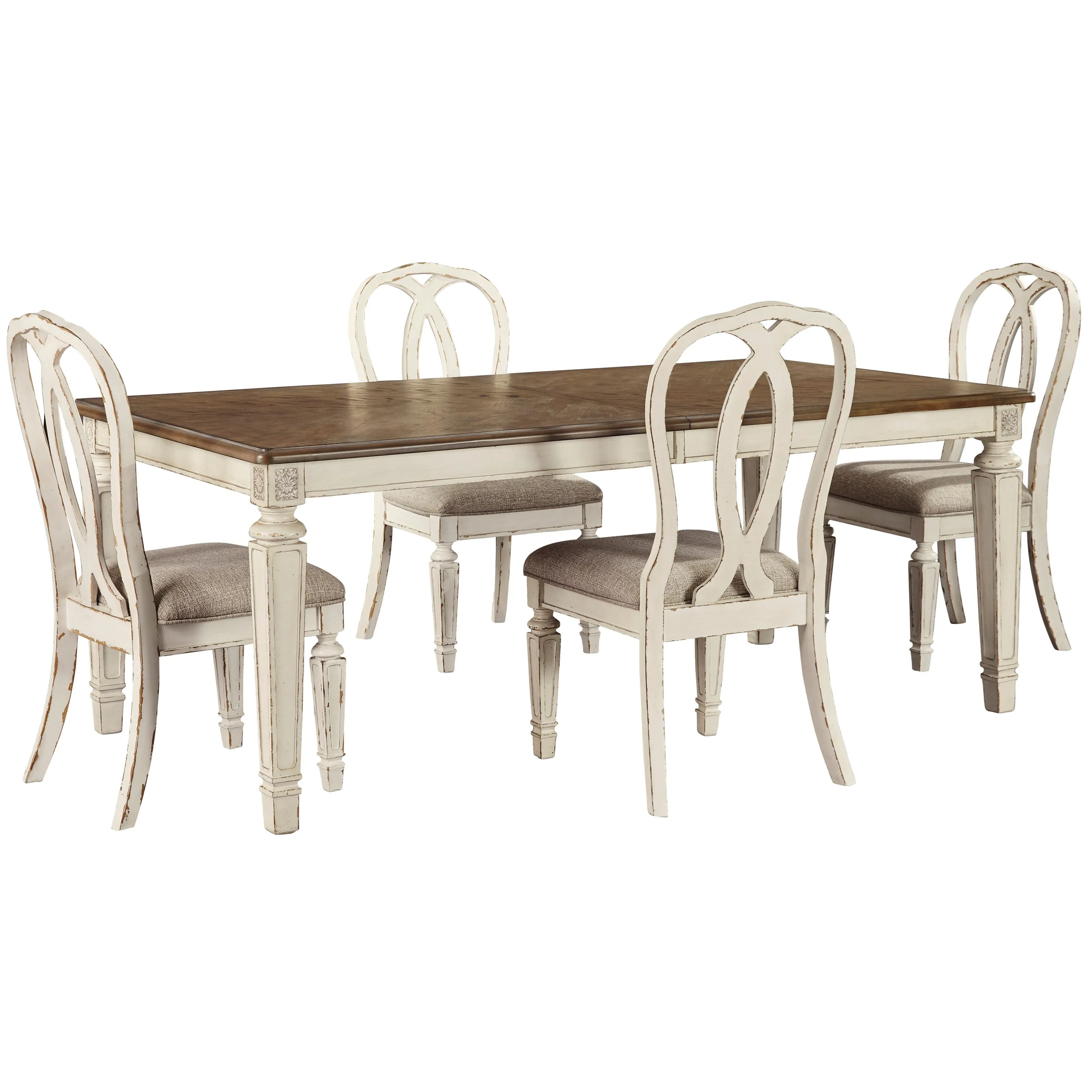 Signature Design by Ashley Furniture Realyn D743-45x1+D743-02x4 5-Piece ...