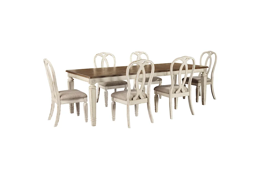 Realyn 7-Piece Rectangular Table and Chair Set by Signature Design by Ashley at Furniture Fair - North Carolina