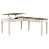 Signature Design by Ashley Realyn L-Shape Desk with Lift Top