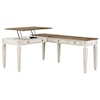 Signature Design by Ashley Realyn L Shape Desk with Lift Top