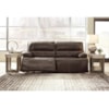 Ashley Furniture Signature Design Ricmen 2-Seat Power Reclining Sofa w/ Adj Headrests