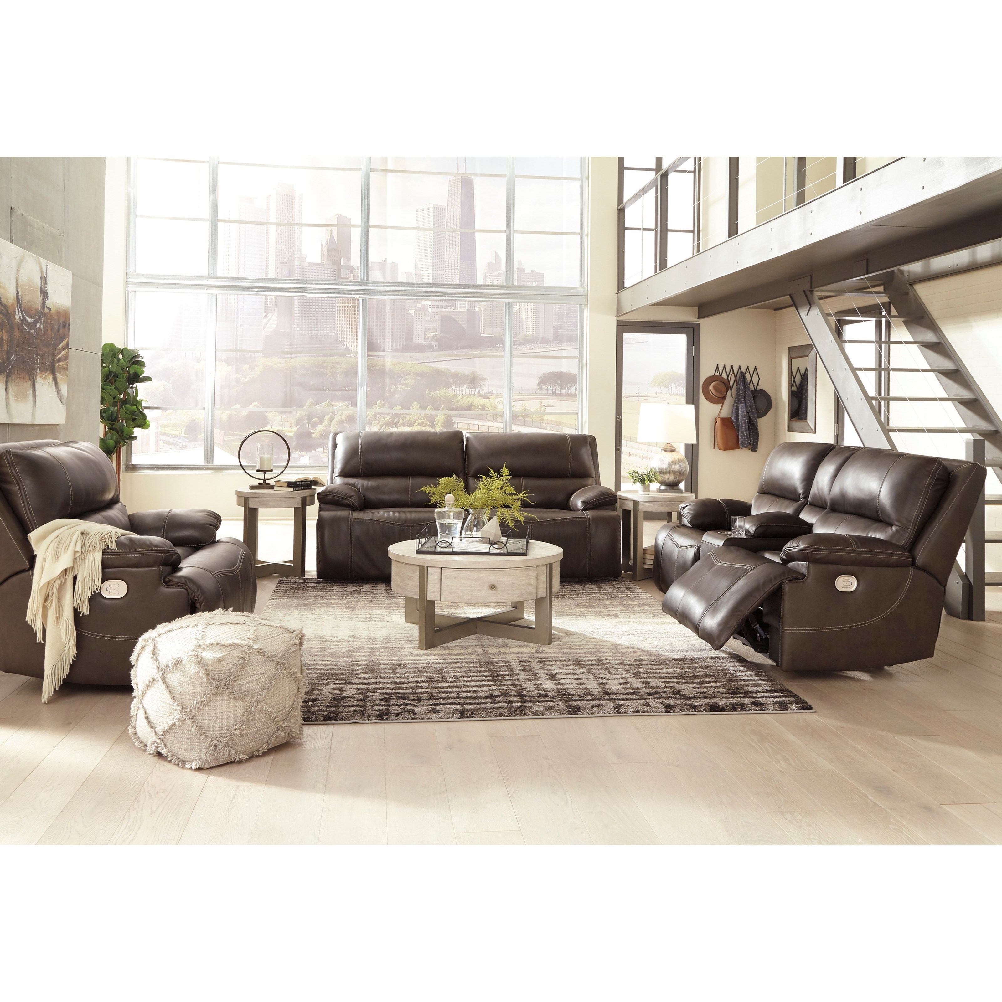 Ashley ricmen wide shop seat power recliner