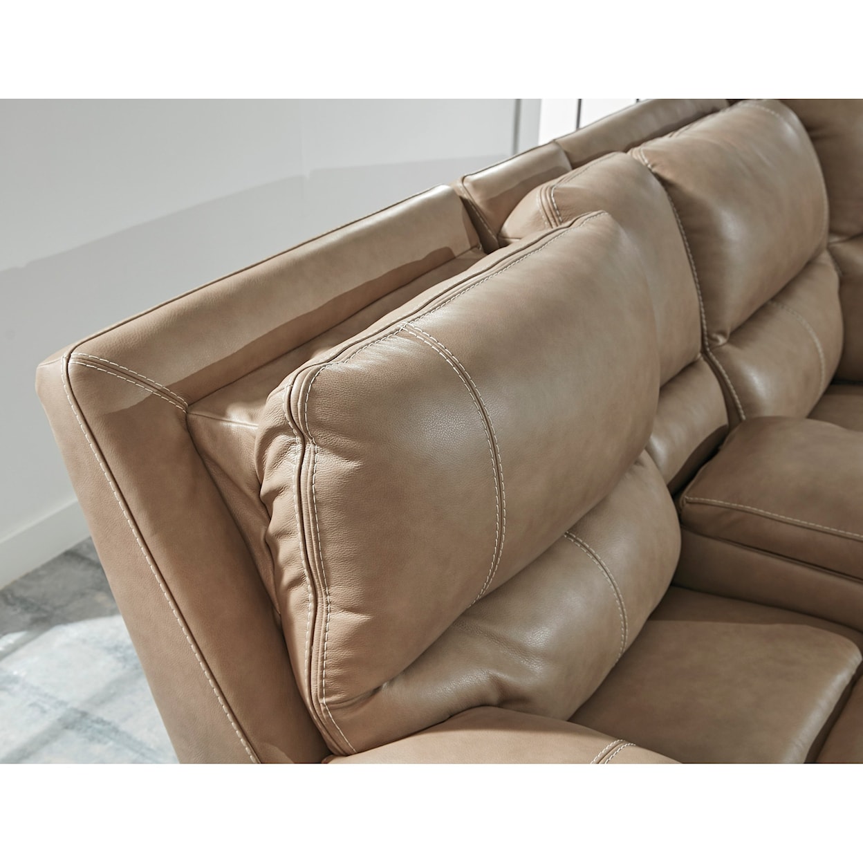 Signature Design by Ashley Ricmen Power Reclining Loveseat w/ Adj. Headrests