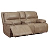 Ashley Furniture Signature Design Ricmen Power Reclining Loveseat w/ Adj. Headrests