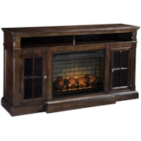 Transitional Extra Large TV Stand with Fireplace Insert