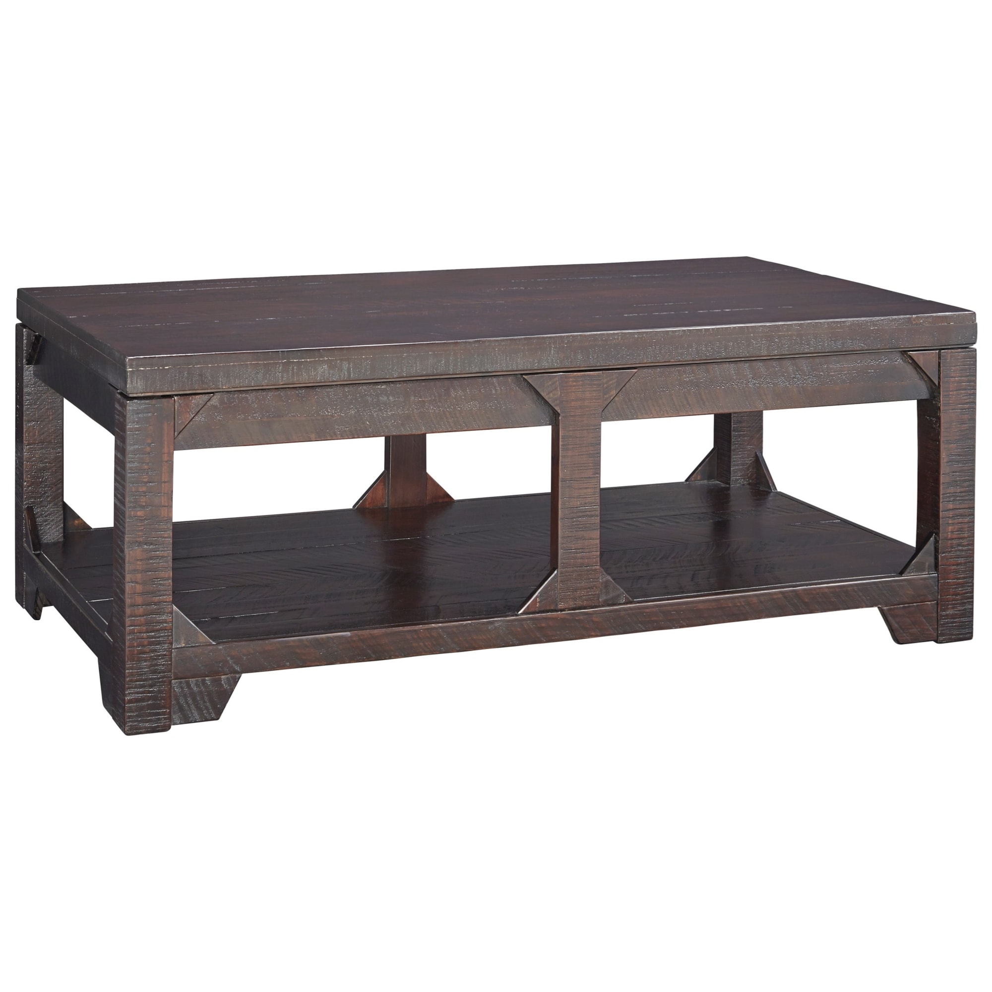 Signature Design by Ashley Rogness T7459 Rustic Lift Top Cocktail Table