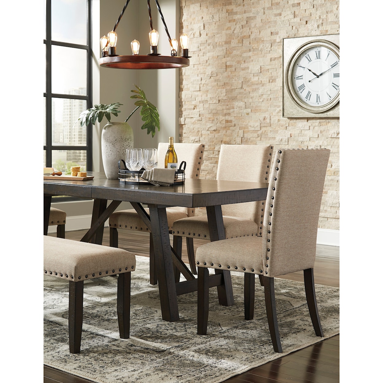 Ashley Furniture Signature Design Rokane Upholstered Dining Side Chairs