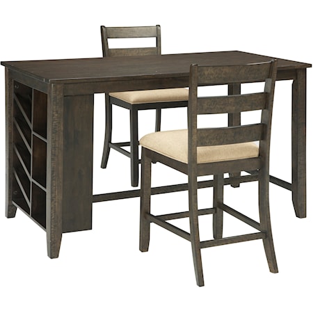 3-Piece Rectangular Counter Table Set