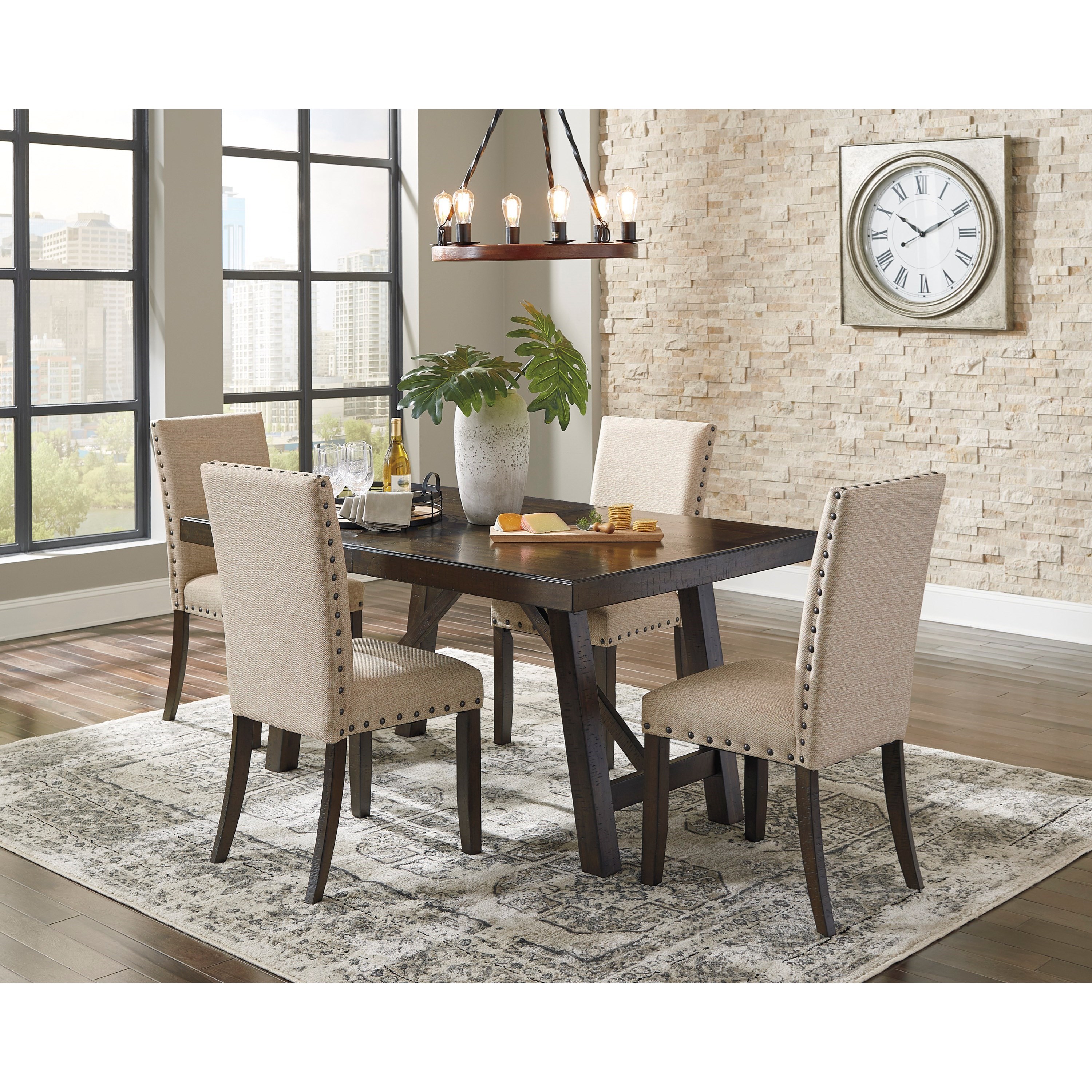 Ashley Furniture Signature Design Rokane D39735+4x02 Dining Table Set