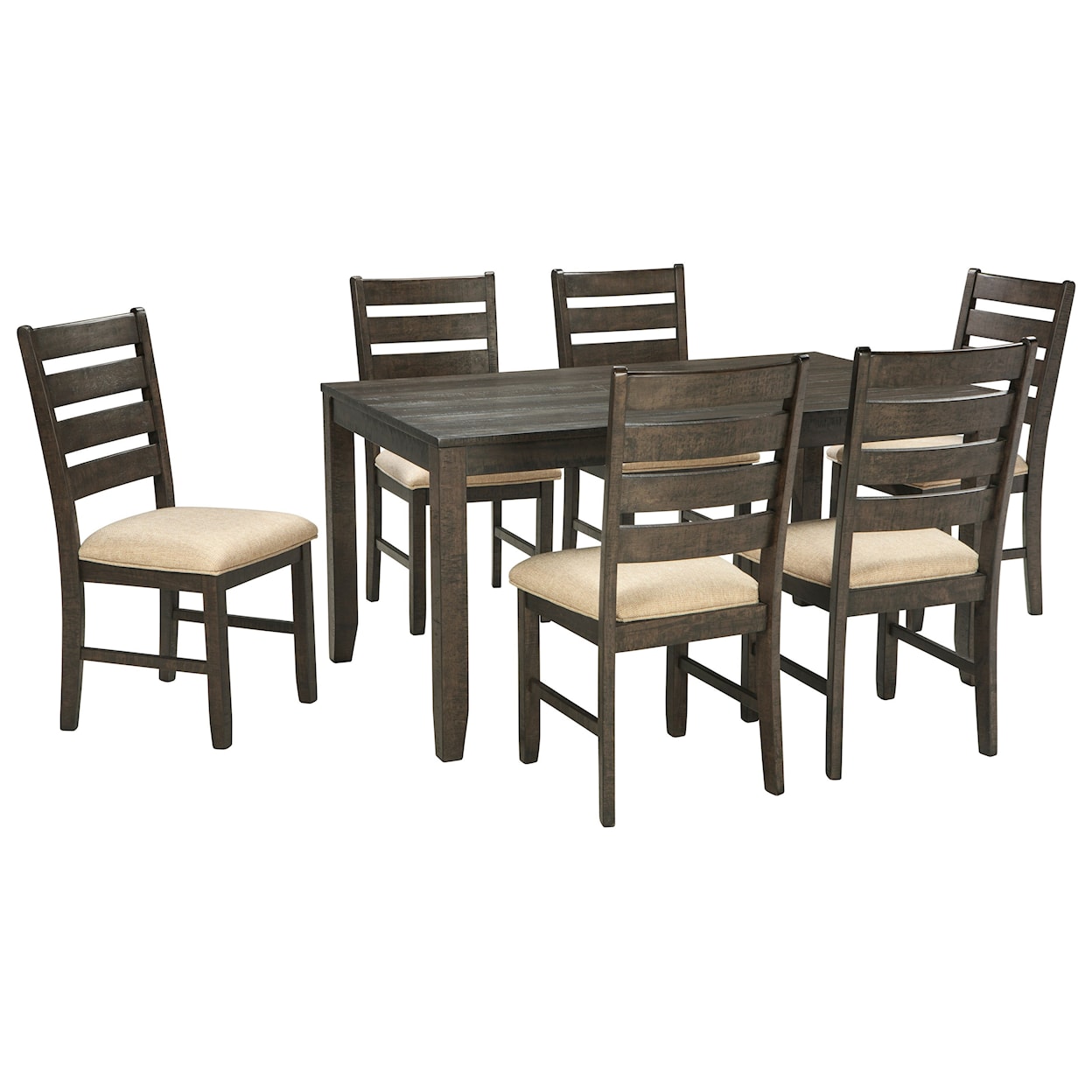Ashley Signature Design Rokane 7-Piece Dining Room Table Set