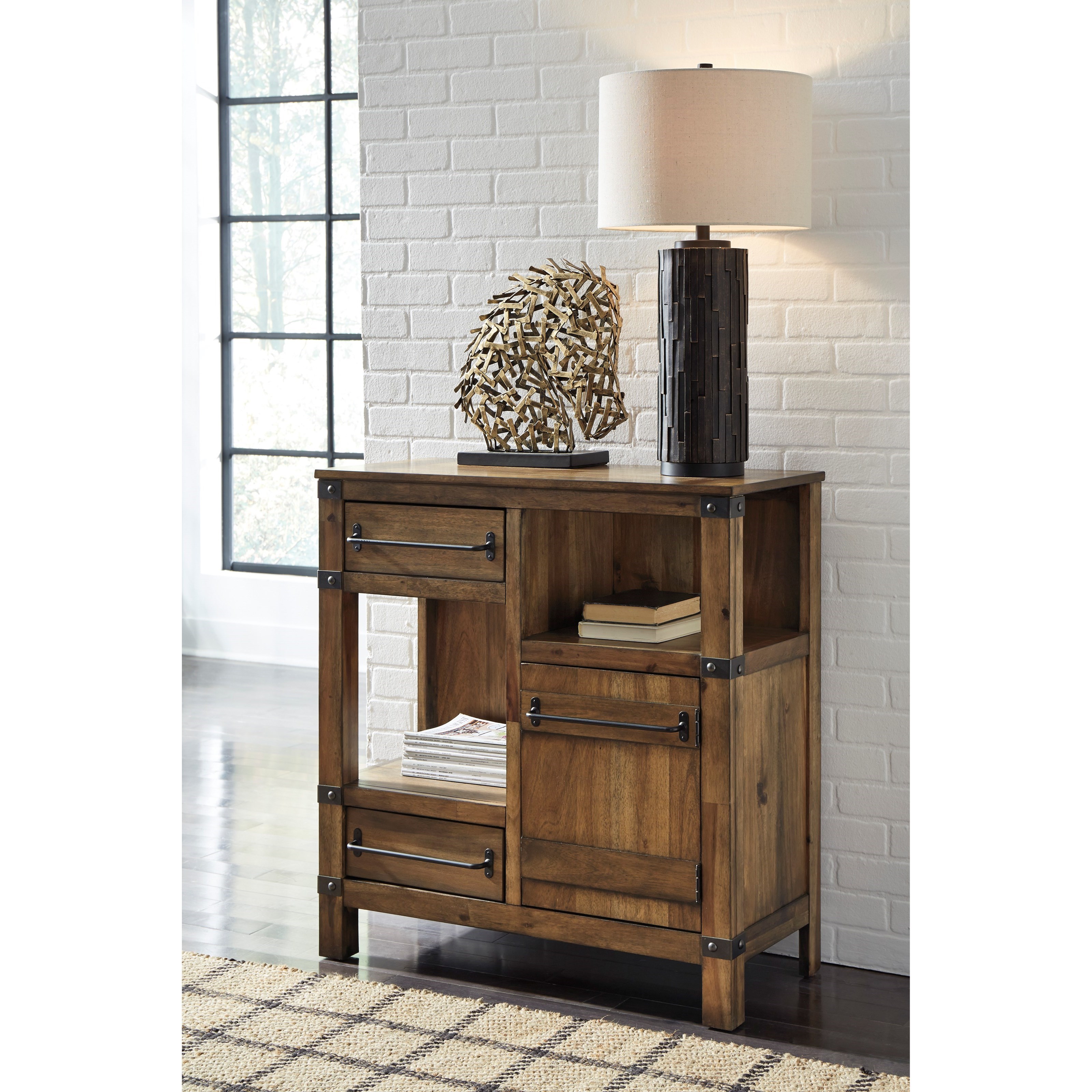 Signature Design by Ashley Roybeck T41140 Rustic 2 Drawer Accent