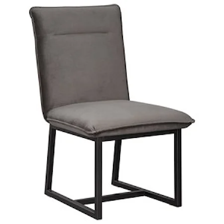 Contemporary Dining Upholstered Side Chair with Velvet-Like Fabric