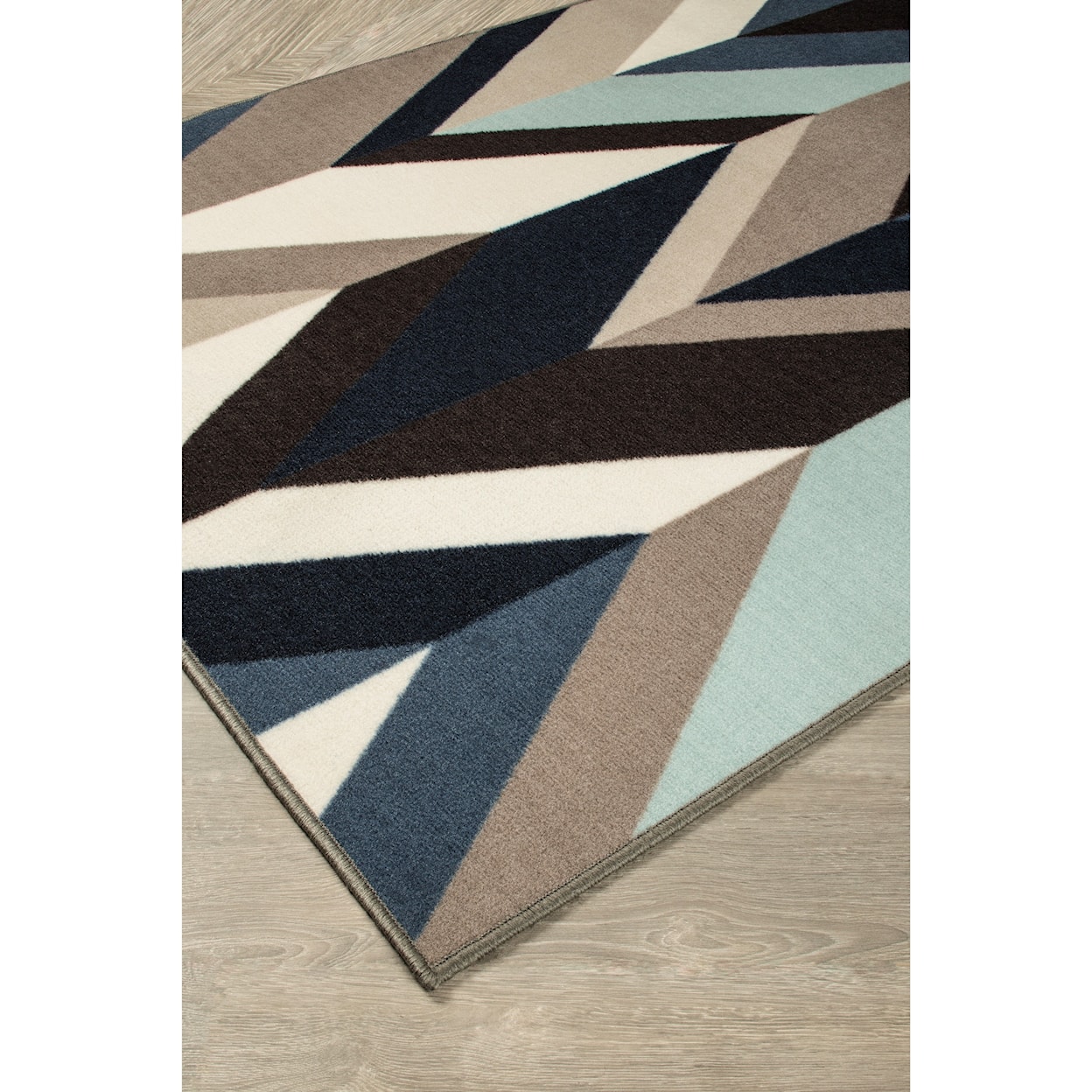 Ashley Furniture Signature Design Contemporary Area Rugs Keelia Blue/Brown/Gray Rug