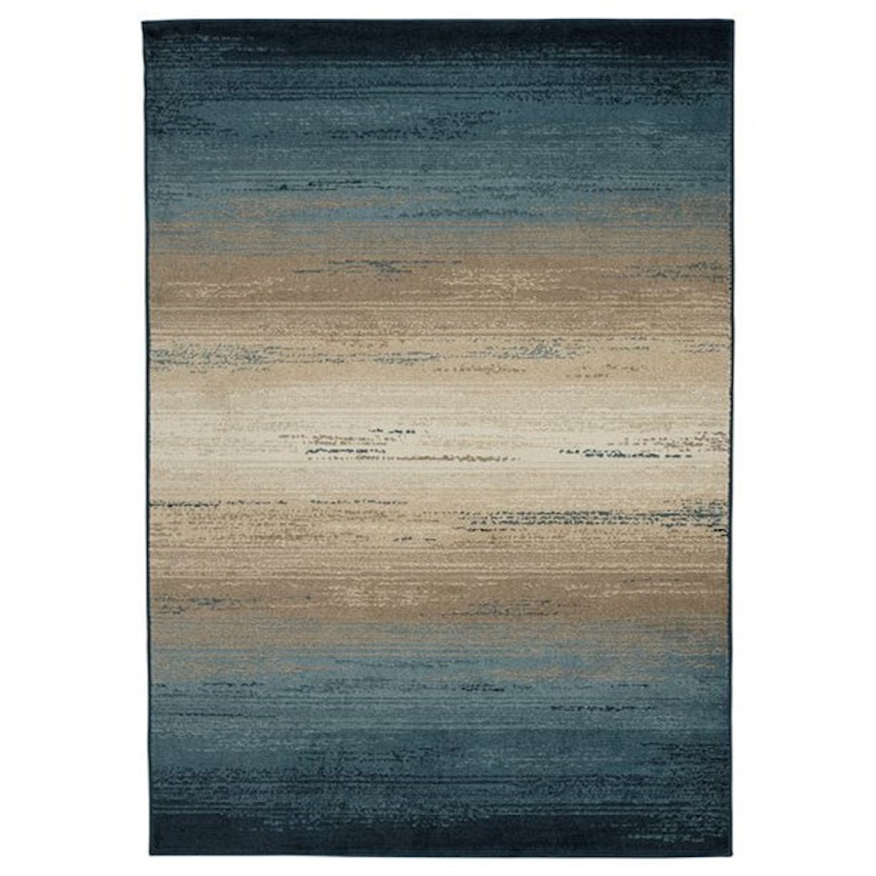 Signature Design by Ashley Contemporary Area Rugs Ignacio Blue/Tan Medium Rug