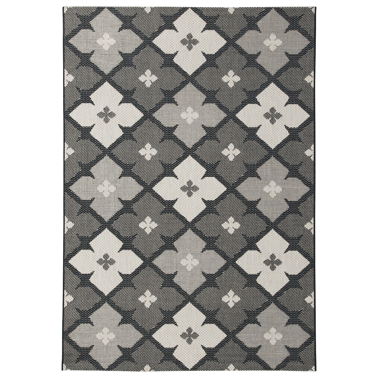 Ashley Furniture Signature Design Contemporary Area Rugs Asho Black/Cream Medium Rug