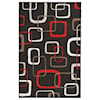 Ashley Furniture Signature Design Contemporary Area Rugs Johan Black/Red Medium Rug