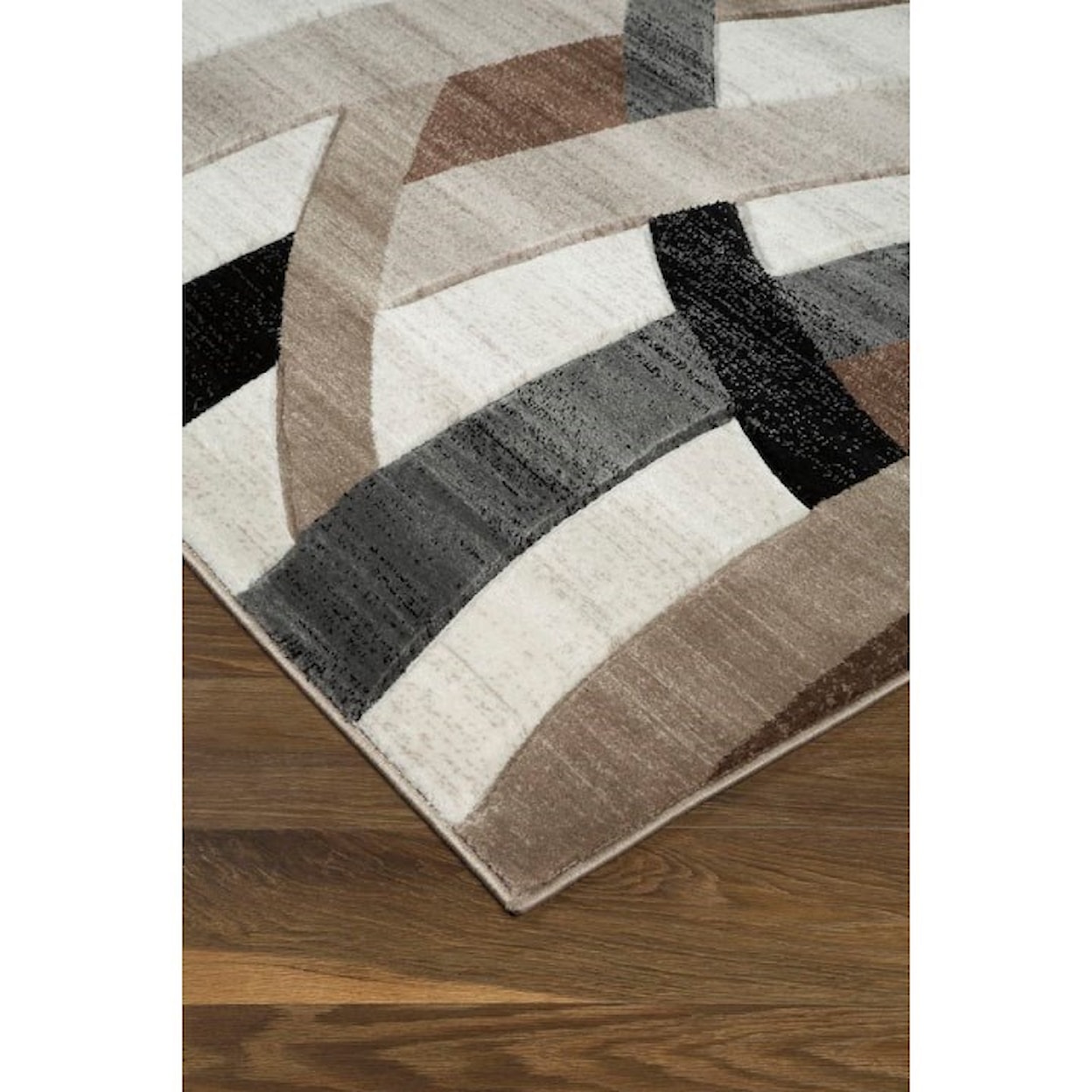 Benchcraft Contemporary Area Rugs Jacinth Brown Large Rug