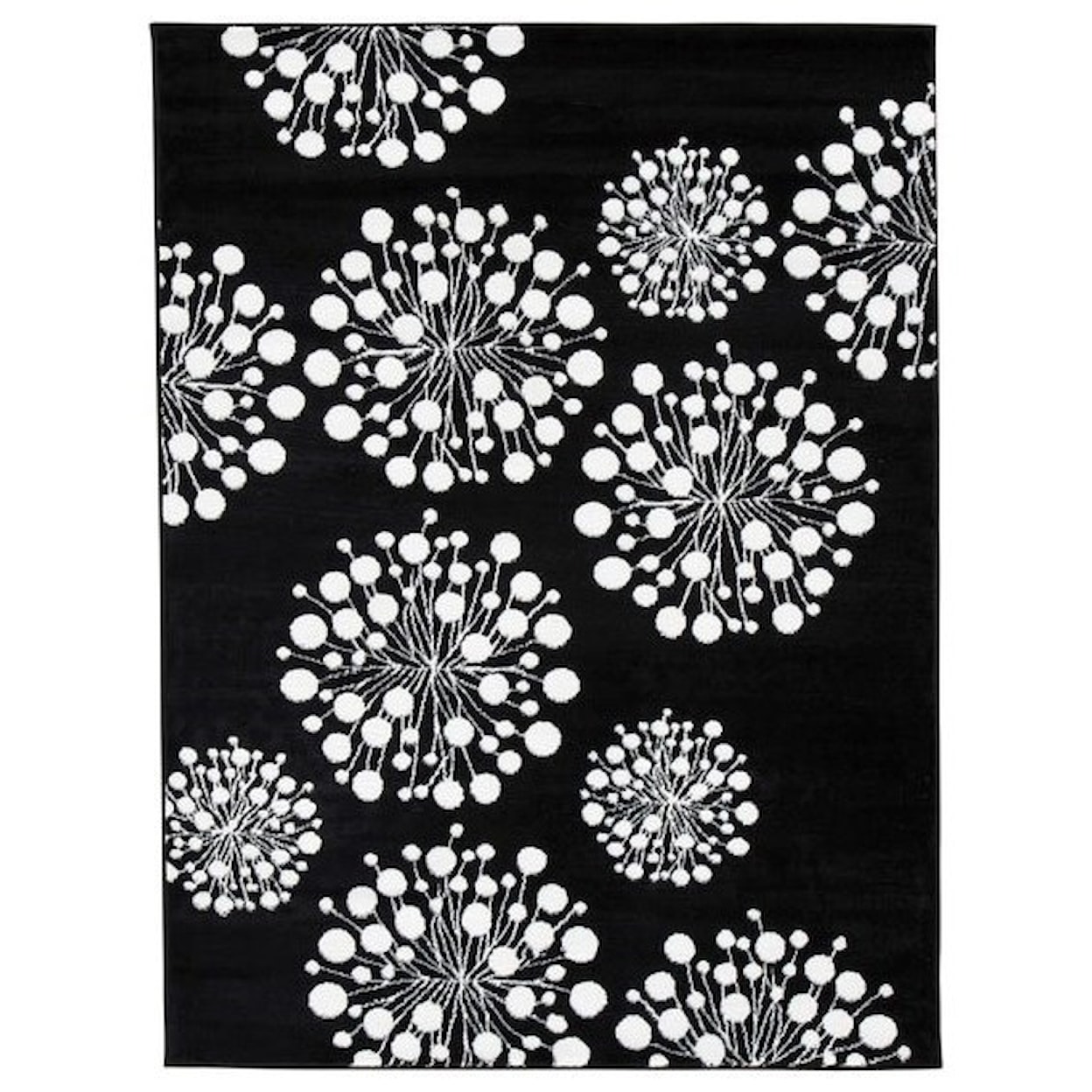 Ashley Furniture Signature Design Contemporary Area Rugs Jaliyah Black/White Medium Rug