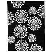 Jaliyah Black/White Medium Rug