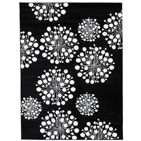 Jaliyah Black/White Medium Rug