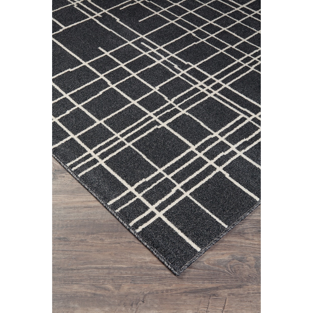 Signature Design by Ashley Contemporary Area Rugs Jai Black/White Large Rug