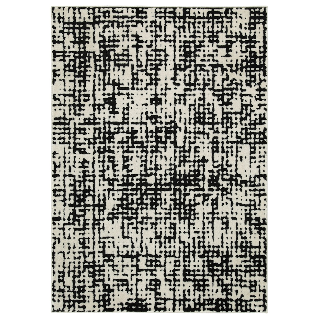 Signature Design by Ashley Contemporary Area Rugs Jezel Black/White Medium Rug