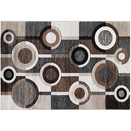 Guintte Black/Brown/Cream Large Rug