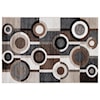 Ashley Signature Design Contemporary Area Rugs Guintte Black/Brown/Cream Large Rug
