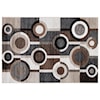 Signature Design Contemporary Area Rugs Guintte Black/Brown/Cream Large Rug